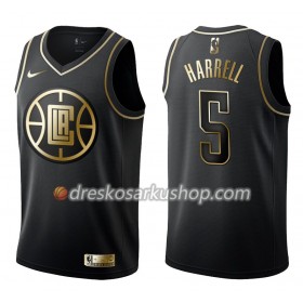 Muški NBA Dres Los Angeles Clippers Montrezl Harrell 5 Nike Crna Golden Edition Swingman